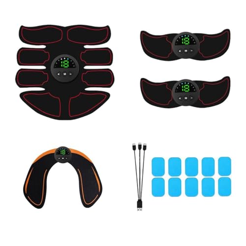 Eozfly Electrostimulateur Musculaire Ceinture Abdominale - 6 Modes 19 Intensités | Appareil EMS...