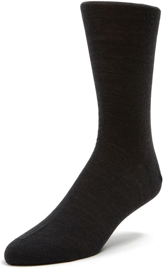 Bresciani Mid-Calf Merino Wool Men's Italian Dress Socks