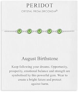 Philip Jones August Birthstone Bracelet Created with Peridot Zircondia® Crystals