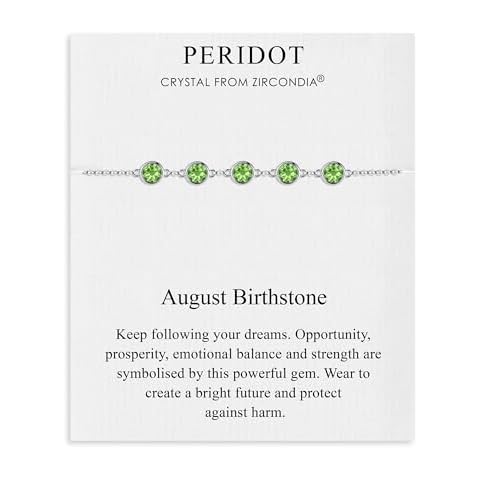Philip Jones August Birthstone Bracelet with Peridot Cover