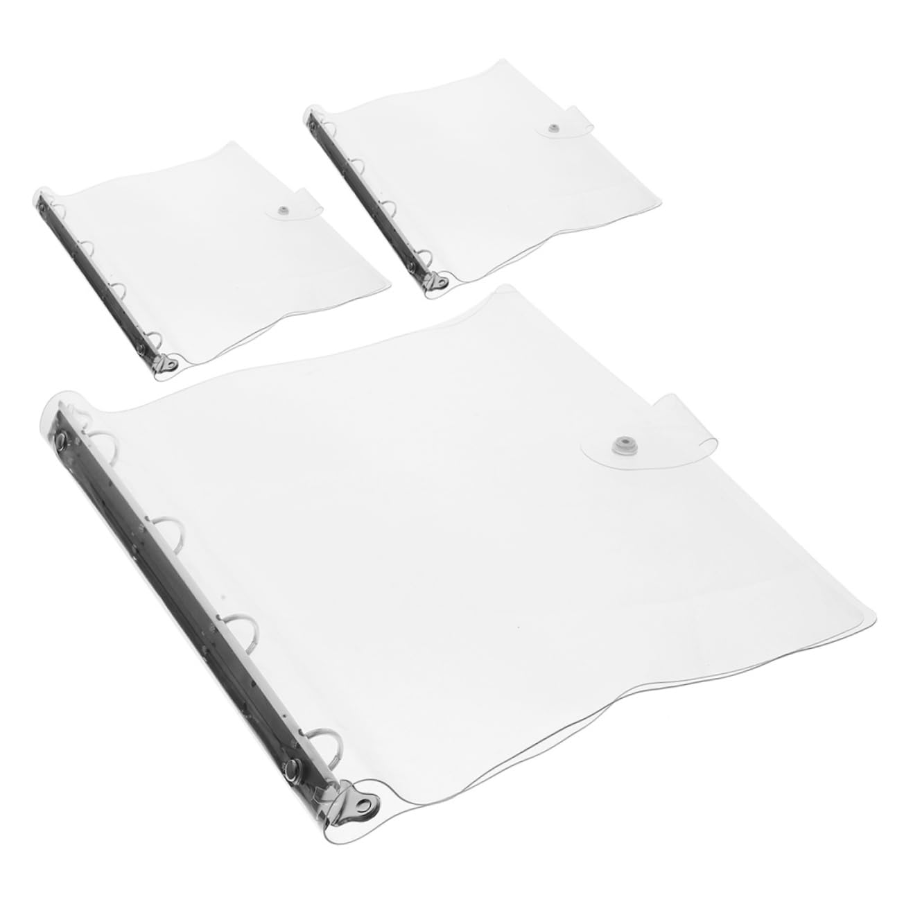 PLAFOPE 3 Stück Transparenter Ring Ordner Teiliges Multifunktionaler Dokumenten Organizer Robuster und Langlebiger Klarer Aktenordner für Schule Büro und Zuhause zur Papierorganisation