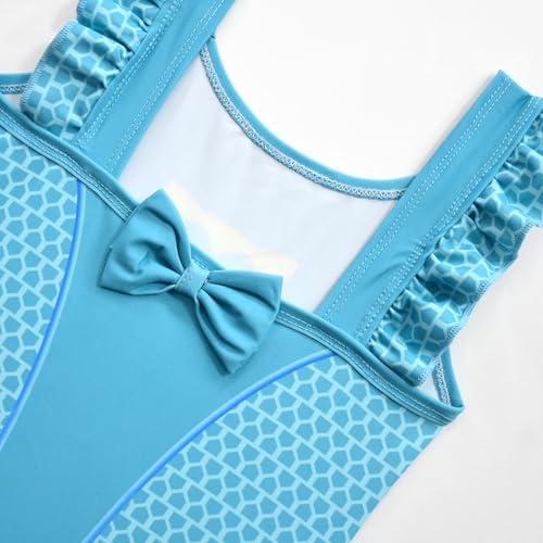 ACoiay Kids Girls Cute Kittycat Swimsuit with Swim Cap for 3-7 Years4