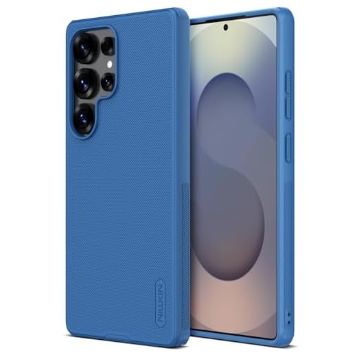 Nillkin Capa para Samsung Galaxy S25 Ultra - fina e resistente - Capa S25 Ultra compatível com bolso, com proteção de porta, azul
