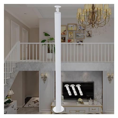 Rénovation d'escaliers intérieurs avec le poteau de rampe d'escalier blanc robuste