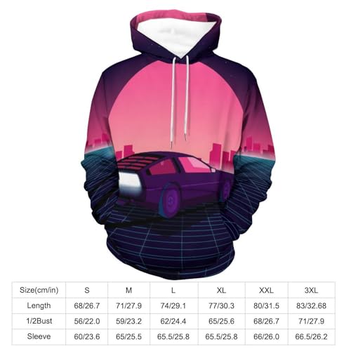 Voiture du crépuscule sweats à capuche pull unisexe chaud taille S - 2