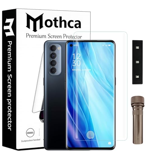 Image of Mothca Premium Curved UV Tempered Glass Screen Protector for Oppo Find X8 Pro | HD Clear | Full Screen Coverage (Pack of 1)