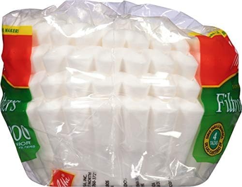 Melitta Junior Basket Coffee Filters 200-Count, White, 4-6 Cups (Pack of 3) 200 ct (Pack of 3)