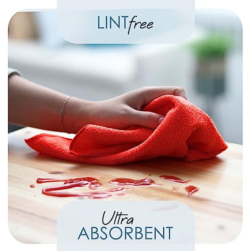 Hearth & Harbor V-HH-CLOTH-M-12-RED Microfiber Cleaning Cloth, Microfiber Towels For Cars 12 Pack Washcloths thumb #7
