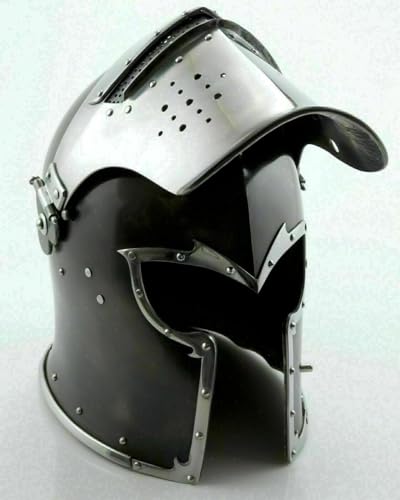 Medieval Barbuta Viking Battle Knight Helmet | Black Medieval Helmet