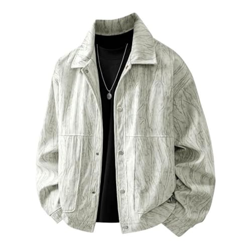 Veste d'automne en velours côtelé pour homme coupe classique marron