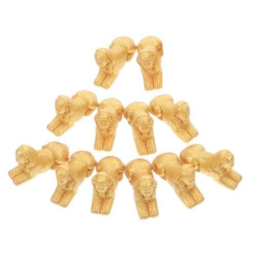 WEKADRIN 12 Piezas Miniaturas Decorativas de Resina Antiguo Egipto Figuras de Esfinge y Estatuas Egipcias para Escritorio y Estantería Adornos Temáticos para Decoración de Bonsáis y