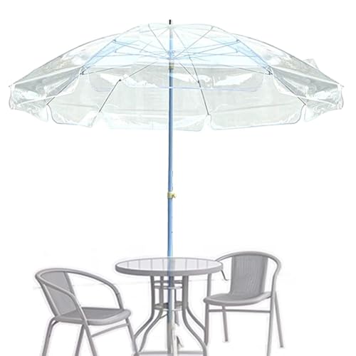 QSPNVFB Ombrellone da Giardino Trasparente Ombrellone da Mercato Grandi Ombrellone da Giardino Impermeabile Antivento Ombrellone da Balcone Regolabile