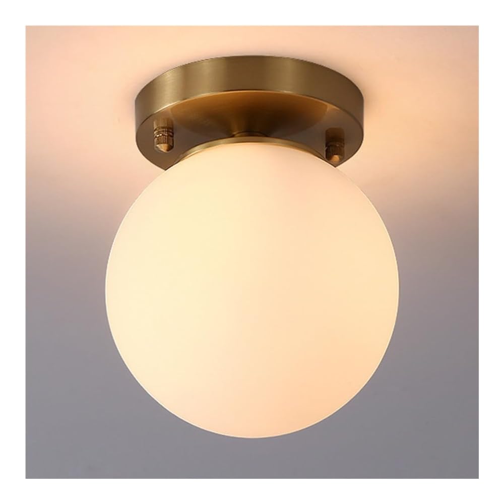 ITOSUI Modern Farmhouse Glass Pendant Lamp Shade Ceiling Light - Simple Semi Flush Mount Light Fixture for Hallway, Corridor, Kitchen, Entryway, Bedroom(G)