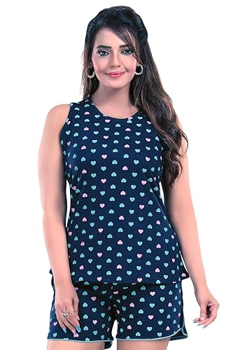 Image of ATTEMPT Women's Cotton Night Suits /Sleepwear /Sleeveless NightSuits /Nightdress /Female Nightwear