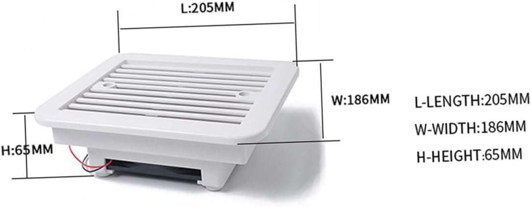 8-inch 12v Rv Ventilation Fan with Blades Bathroom Exhaust Fan Replacement for Rv Roof Vent Quiet Vent for Kitchen and Bathroom Air Exhaust