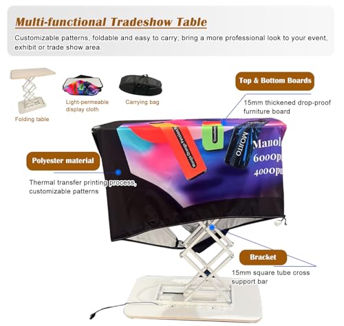 Mostrador de pancarta para stand con luces LED y estructura emergente 5