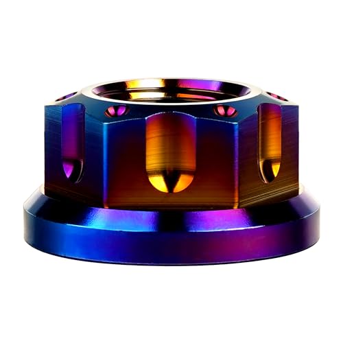 Image of Titanium M6 M8 M10 M12 M14 M16 Flange Bolt Nut Bicycle Motorcycle Rear Axle Car Modification Accessories Pack of 6 (M16 Pitch 1.5mm, Fire Blue)