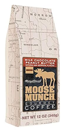 Moose Munch Coffee by Harry & David, Milk Chocolate Peanut Butter, 12 oz bag