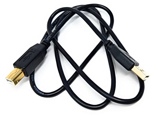 DRUT 1m USB A to B 2.0 24AWG High Speed Cable Lead for Printer Scanner, Music Instrument 3.3ft Black Gold Connectors - Image 3