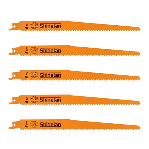 Lot de 5 lames alternatives pour DEWALT 22,9 cm 6TPI bimétallique DW4803