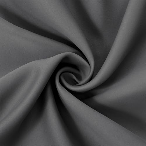 Image of LEMOMO Grey Blackout Curtains /52 x 95 Inch /Set of 2 Panels Thermal Insulated Room Darkening Curtains for Bedroom