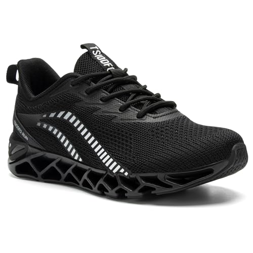 Women Running Shoes All Black Size 8.5 Fashion Athletic Tennis Walking Shoe Runner Gym Workout Jogging Sneaker