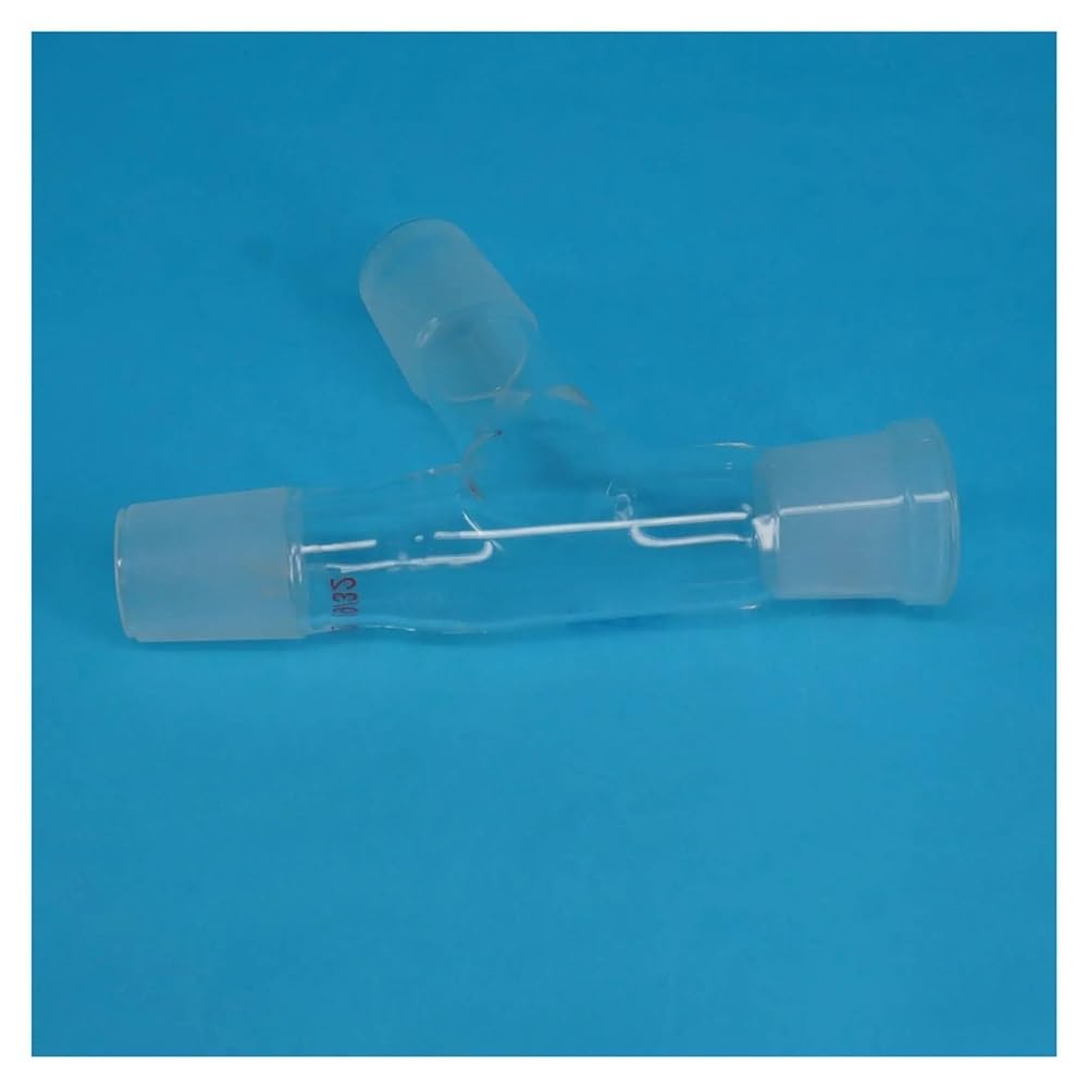 Vetreria da laboratorio Adattatore for giunto in vetro 29/32 Tubo connettore testa a 3 vie 75 gradi