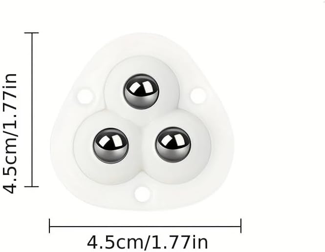 4PCS Universal Stainless Steel Furniture Foot Rollers for Smooth, Silent Mobility