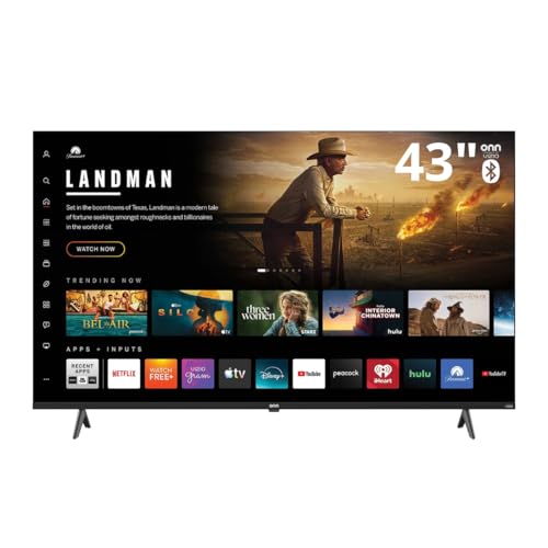 ONN Smart TV 43' 4K UHD Powered by VIZIO TV, DTS:X and DTS:Virtual X, 60Hz Refresh Rate, Dolby Vision HDR - 43S4V1 (Renewed)