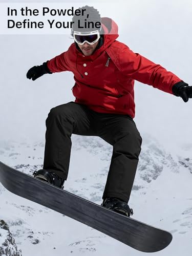 Pantalones impermeables con aislamiento para nieve FREE SOLDIER hombre negro XXXL 4