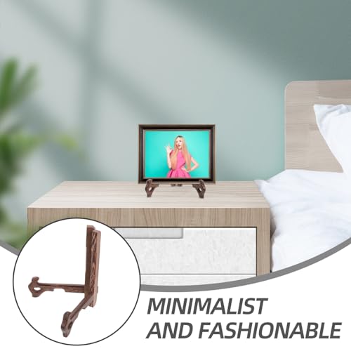 BESTOYARD Suporte De Exibição De Madeira Suporte De Placa Decorativa De 4 Peças De 5 Polegadas Porta