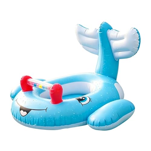 Flotador de piscina para niños, ayuda a nadar con forma de , asiento protector contra salpicaduras, inflado de 5 segundos, 6 agujeros de drenaje, sello de prueba de fugas para parques acuáticos