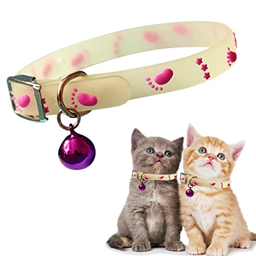 Coleira de cães luminosa bonito - Adorável Coleira Fluorescente de Silicone para Animais de Estimaçã