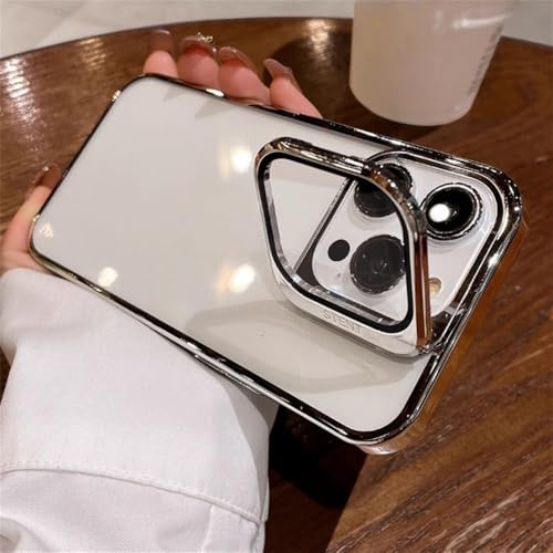 Étui rigide antichoc haut de gamme finition argent pour iPhone 16 Pro Max