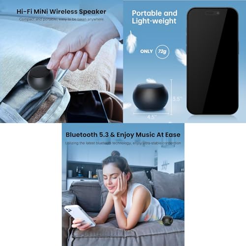 Image of Mini Wireless Portable Bluetooth Metal Speaker Electroplating Round Speaker,Wireless Power Button,Long Lasting Battery & Quick Charge Pack of 1 (Multicolor)
