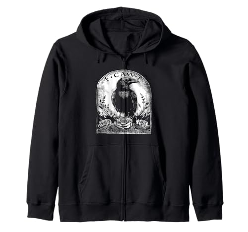 Raven Crow F CAW F Zip Hoodie
