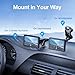 EWAY Suction Cup Mount for CarPlay Display, Backup Camera Monitor, Extended Arm with 360° Rotation, 4-Tab Bracket Replacement Dashboard Windshield Holder for 7-11