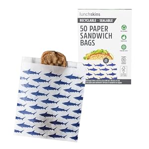 Lunchskins Recycelbare Papier-Sandwichtüten, 50 Stück