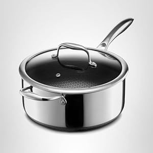 HexClad Hybrid Nonstick 5-Quart Sau...