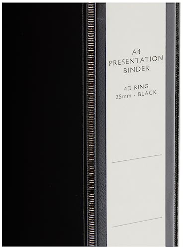 Q-Connect Presentation 25mm 4D Ring Binder A4 Black KF01328 - Image 2