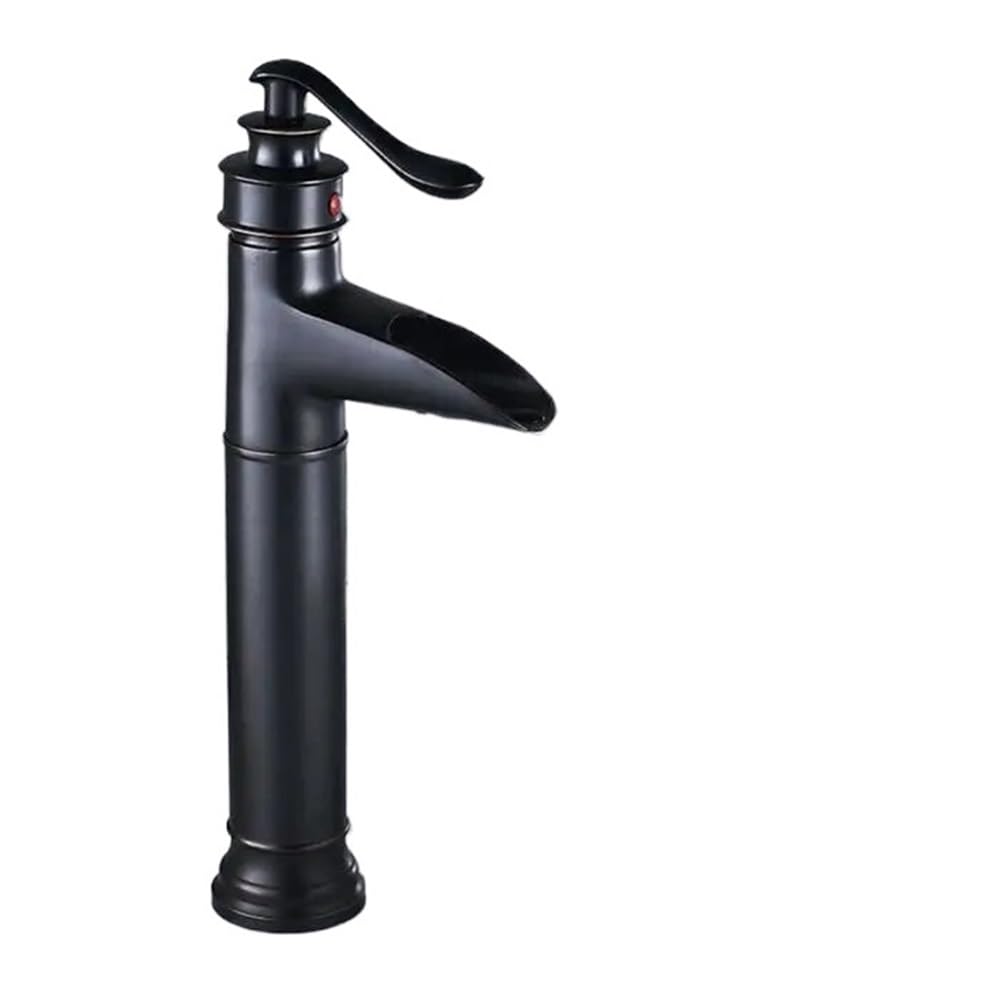 Robinets de salle de bains de finition noire mitigeur lavabo grand format carré B536