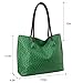 Milan Chiva Leather Tote Bag for Women with Zipper Large Ostrich Hobo Purse Shoulder Purses and Handbags Green Gift MC-1038GN