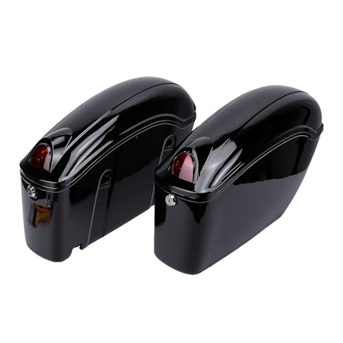 Bolsa de sillín dura para motocicleta ABS 22 L con luz de freno