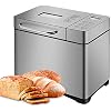 Automatic Bread Machine 3D Automatic Turning Breadmaker Professional Non-Stick Family Bread Maker With Smart Fruit Nuts Dispenser, 17 Progammes, 15 Hours Timing
