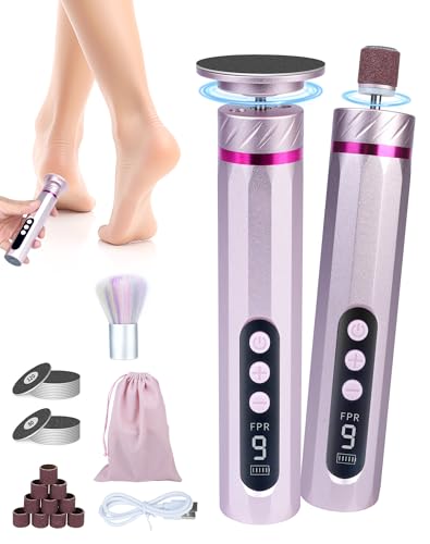Lima Electrica pies Durezas 5 en 1 Pedicura Profesional Quita Durezas para Pies Lima Durezas Recargable Removedor de Callos 9 velocidades ajustables Eliminar Electrico Quita Callos Oro Rosa