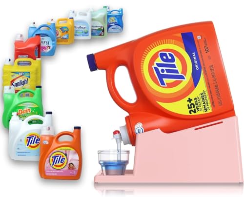 Skywin Liquid Laundry Detergent Holder Stand with Drip Tray - 1 Pack - Rose