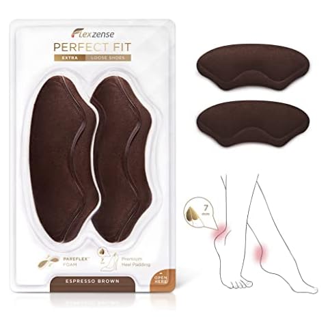FLEXZENSE Premium Liners for Extra Loose Shoes | Reduce The Spaces Inside Extra Loose Shoes | 7 mm Thick | 1 Pair (Espresso Brown) Cover