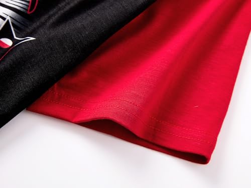 Beezizac Pajamas For Little Big Boys Cozy 3-Piece Soft Short Sleeves Shorts Set & Pants Cool PJ Kid Size 6-184