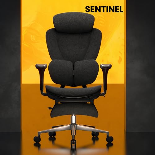 Image of FLEXISPOT Sentinel Ergonomic Gaming Chair with 3-Year Warranty | Dual-Wing Adaptive Lumbar, 3D Armrests, 120 3-Position Recline, Height-Adjustable Backrest, Desk Chair for Home Office