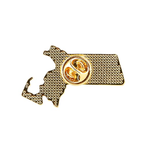 Image of State Shaped Map Lapel Metal Pin Enamel Brooch Keepsake Beautifully Designed for Backpack Hat
